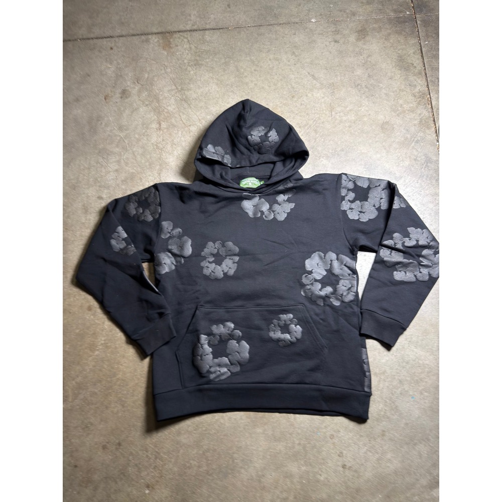 Denim Tears Wreath Hoodie Black Mens Size S